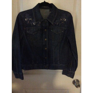 Women's Liz Claiborne Petite Jean Jacket with Embellishments